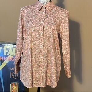 Chaps Pink Paisley Button Down Shirt